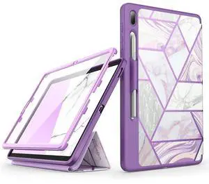 i-Blason Cosmo Case for Samsung Galaxy Tab S7 FE 12.4" 2021 Release Case, Full-Body Trifold with Built-in Screen Protector Protective Smart Cover with Auto Sleep/Wake & Pencil Holder (Ameth)