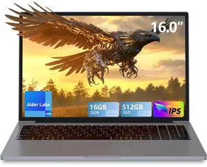 Z ZOLWAYTAC Gaming Laptop, Laptop,16" IPS FHD,16GB RAM 512GB SSD with Alder Lake N100 Processor(Up to 3.4GHz),Backlit Keyboard,HDMI,Type C Charging,WiFi,Gaming,Studying and Business