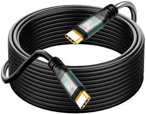 YOTETION Type C to C 40FT Cable, 4K@60Hz 100W Fast Charging - Aluminum Case for High-Speed Data Transfer for Xreal MacBook Pro iPad Pro iPhone 15 Pro Galaxy S22 Portable Monitor
