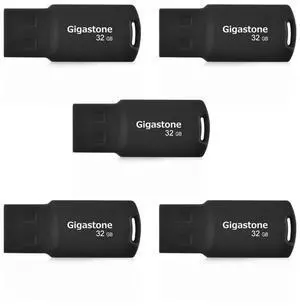 GIGASTONE V70 32GB 5-Pack USB 2.0 Flash Drive Thumb Drive Memory Stick Pen Drive Capless Design Pen Drive