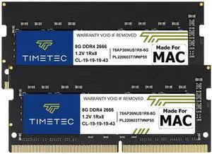 Timetec 16GB KIT(2x8GB) Compatible for Apple DDR4 2666MHz for Mid 2020 iMac (20,1/20,2) / Mid 2019 iMac (19,1) 27-inch w/Retina 5K Display, Late 2018 Mac mini (8,1) PC4-21333 / PC4-21300 MAC RAM