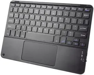 Bluetooth Keyboard with Touchpad, Ultra Slim Rechargeable Wireless Tablet Keyboard with Trackpad,Portable Universal Small Travel Keypad for iOS iPad Pro/iPad Air/iPad/iPad Mini,Android Windows(black)