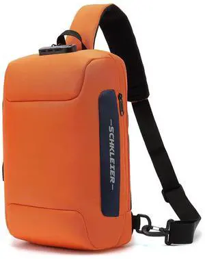 Schkleier Sling Bag USB Anti-theft Laptop Backpack, 13.3 Inch Casual Chest Shoulder Daypack for Men and Women
