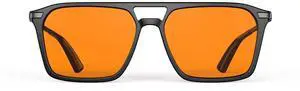 Goiteia 100% Orange Blue Light Blocking Glasses-Amber Tint Gaming Glasses for Better Sleep/Eyes Strain/Light Sensitive-Ultra Light & Spring Hinges for Better Comfort