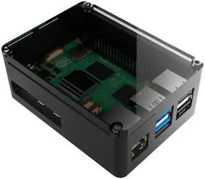 anidees Aluminum Pi case for Raspberry Pi 5  Black (AI-PI5-BB)