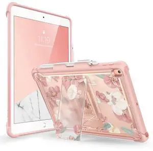 i-Blason Case for iPad 9th/8th/7th Gen 10.2 Inch (2021/2020/2019) [Halo Series] Clear Proteciton with Built in Kickstand, TPU Inner Bumper (P)