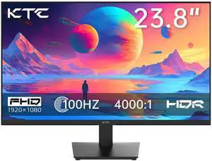 KTC 24 inch Monitor - 1080P Monitor, 100Hz FreeSync Gaming Moniter with HDR10,VESA Mountable, Adjustable Tilt, ZeroFrame Design, HDMI,VGA,Earphone Ports, PC Monitors for Office