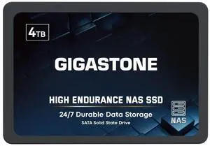 Gigastone 4TB NAS SSD Drive 24/7 Durable High Endurance RAID Data Storage Network Attached Storage 2.5" SATA Internal Solid State Hard Drives