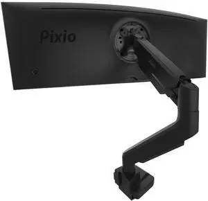 Pixio PS2S Ultrawide Heavy-Duty Premium Single Monitor Arm Stand Desk Mount - Fits up to 49 inches Monitors, Weights up to 39lbs Flat / 31lbs Curved, Compatible with VESA 75x75mm 100x100mm