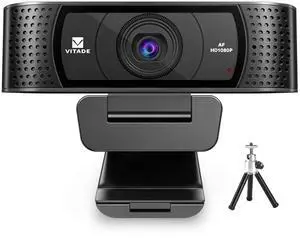 VITADE HD Webcam 1080P with Microphone & Cover Slide, 928A Pro USB Computer Web Camera Video Cam for Streaming Gaming Conferencing Mac Windows PC Laptop Desktop
