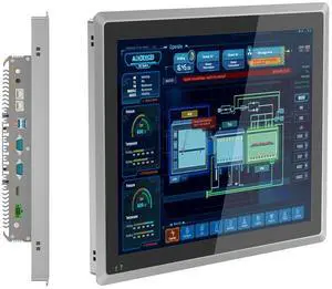 SunKol 15 inch Industrial Embedded Panel PC, 10 Point Capacitive Industrial Touch Screen Panel Computer, 2xUSB3.0,HDMI,2xRS232,2xLAN (J6412, 8GB RAM 128GB SSD)