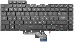 Laptop Replacement Keyboard RGB Backlight for Asus Zephyrus S15 GX502 US Layout Black