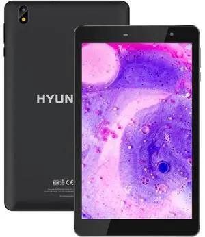 HYUNDAI HYtab Pro 8WB1 8 inch Android Tablet - Full HD Screen with Quad-Core Processor, 3GB RAM 32GB Storage, Android 11, 2MP/5MP, AX WiFi, Bluetooth, Black