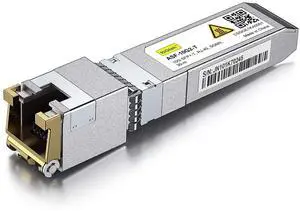 10Gtek 1.25/2.5/5/10G-T SFP+ to RJ45 CAT.6a Copper Module, Auto-Negotiation SFP+ to Ethernet Transceiver for Intel E10GSFPT, TP-Link TL-SM5310-T and More, up to 30-Meter