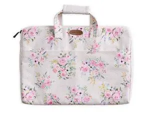 Maison d'Hermine Laptop Bag upto 13.5 inch Stain and water repellent Cotton canvas - Sweetrose Lavender