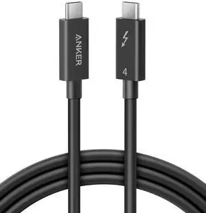 Anker Thunderbolt 4 Certified USB C to USB C Cable, 8K/4K Display/40Gbps Compatible with USB4, Thunderbolt 4/3, for MacBook, iPhone 16(100W, 6.6FT)