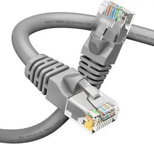 GEARit Cat 6 Ethernet Cable (1-Pack 100 Feet) Cat6 Network Patch, 10Gbps, RJ45, Snagless Cord, Gold-Plated Connectors, Internet for PC, TV, Tablet, Router, Printer, Servers, IT Data Center - Gray GEARit Cat 6 Ethernet Cable (1-Pack 100 Feet) Cat6 Network Patch, 10Gbps, RJ45, Snagless Cord, Gold-Plated Connectors, Internet for PC, TV, Tablet, Router, Printer, Servers, IT Data Center - Gray