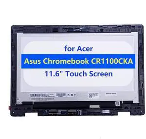 D-KXCPELE Screen Replacement for Asus Chromebook 11.6 CR1100CKA LCD Module Display Touch Screen Digitizer Assembly w/Bezel 90NX03E1-R20010
