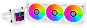 Lian-Li Galahad II LCD CPU Liquid Cooler - White, 360mm, ARGB Fan