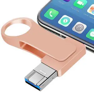 Marryler Photo Stick USB Flash Drive 512GB - Multi-Port Memory Stick USB 3.0 High Speed Thumb Drives with Mobile App Control Portable Mini Storage Device for Smartphone/Laptop/Android/PC/Mac