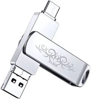 iPhone Flash Drive a Photo Saver Android Phones, 512GB Thumb Stick Backup Photo Video in Among Galaxy Phones MacBook Laptop Tablet,FYRIS 3in1with USB, Type C & Lightning Plug MFi Certified(Thorns)