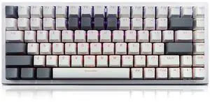 MOLGRIA G84 Compact Mechanical Keyboard, Hot-Swappable RGB Backlit USB-C Bluetooth 2.4G Wireless Connected Gasket Keyboard for Office and Home (White)