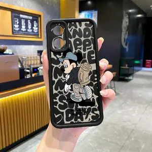 Case For OPPO A58 4G Couple Mickey Minnie Full Protective Phone Case Anti Drop Cover