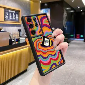 Case For Samsung S24 Ultra Liquid Coffee Full Protective Phone Case Anti Drop Cover