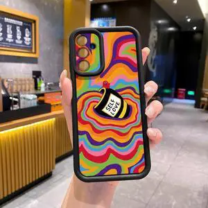 Case For Samsung A55 5G Liquid Coffee Full Protective Phone Case Anti Drop Cover