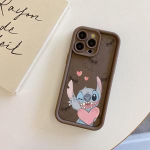 Case For iPhone 15 Pro Couple Stitch Angel Full Protective Phone Case Anti Drop Cover