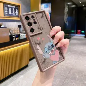 Case For Samsung S24 Ultra Couple Stitch Angel Full Protective Phone Case Anti Drop Cover
