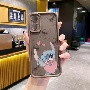 Case For OPPO A18 4G Couple Stitch Angel Full Protective Phone Case Anti Drop Cover