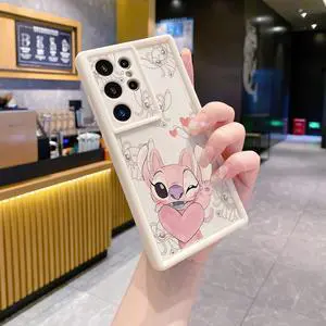 Case For Samsung S22 Ultra Couple Stitch Angel Full Protective Phone Case Anti Drop Cover