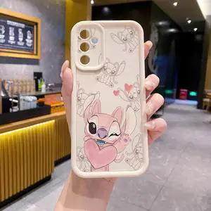 Case For Samsung A35 5G Couple Stitch Angel Full Protective Phone Case Anti Drop Cover