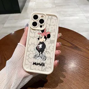 Case For iPhone 12 Pro Couple Mickey Minnie Full Protective Phone Case Anti Drop Cover