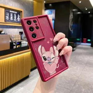 Case For Samsung S22 Ultra Couple Stitch Angel Full Protective Phone Case Anti Drop Cover