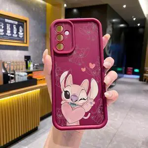 Case For Samsung A35 5G Couple Stitch Angel Full Protective Phone Case Anti Drop Cover