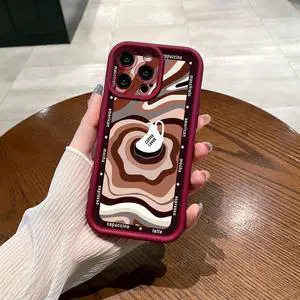 Case For iPhone 14 Pro Max Liquid Coffe Full Protective Phone Case Anti Drop Cover
