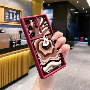 Case For Samsung S22 Ultra Liquid Coffe Full Protective Phone Case Anti Drop Cover
