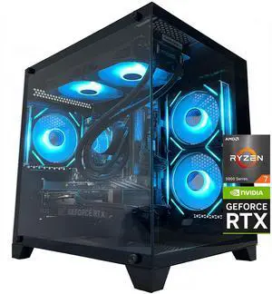 YAWYORE Gaming PC Desktop computer, Ryzen 7 5700X,RTX 4060 ,32GB DDR4 RAM and 1TB M.2 NVMe SSD ,WiFi6E+BT5.3, 240 Liquid Cooler , ARGB Fans ,Game Design Office,Sea View Room,Windows 11 Tower Prebuilt