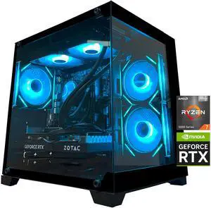 YAWYORE Gaming PC Desktop,AMD Ryzen 7 5700X,RTX5060 8G,MSI B550M,32GB DDR4 3200 RAM and 1TB M.2 NVMe PCle4.0,Liquid Cooler ARGB FAN,Wi-Fi+BT,Game Design Office console,Sea View Room,Prebuilt Gaming PC