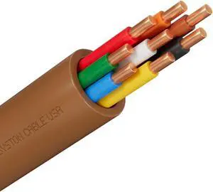 Syston Cable Technology 18/8 Thermostat Doorbell HAVC Heating Control Cable Wire, 18 AWG 8 Conductors 100% Solid Copper  CL3R/FT4/CMR Riser-Rated, UV Resistant RoHS for Low Voltage Applications Use