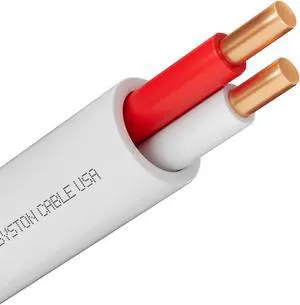 SYSTON CABLE TECHNOLOGY 18/2 Thermostat Doorbell Wire, Solid Copper, White, CL3R, Sun Res, Indoor/Outdoor 50 ft.