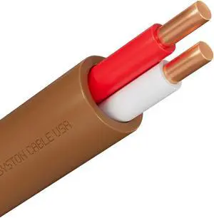 SYSTON CABLE TECHNOLOGY 20/2 Thermostat Wire, Solid Copper, Brown, CL3R, Sun Res, Indoor/Outdoor SYSTON CABLE TECHNOLOGY 20/2 Thermostat Wire, Solid Copper, Brown, CL3R, Sun Res, Indoor/Outdoor
