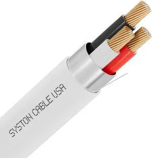 SYSTON CABLE TECHNOLOGY 18/3 Security Wire,Burglar Alarm Cable,CL3P,Shielded,Stranded Copper,UV Res