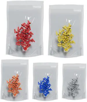 SYSTON CABLE TECHNOLOGY 250 PCS Wire Connectors, Insulating Insert Twist Electrical Wire Connectors with Spring, Screw Nuts Terminal, Bundles with 5 Packs in Assorted Colors