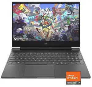HP - Victus 15.6" 144Hz Full HD Gaming Laptop - AMD Ryzen 7 7445HS - 16GB Memory - NVIDIA GeForce RTX 4050 - 512GB SSD - Mica Silver