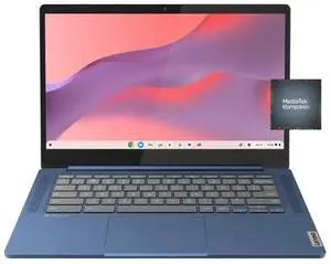 Lenovo - IdeaPad Slim 3 Chromebook Laptop - 14" Full HD Touchscreen Laptop - MediaTek Kompanio 520 - 4GB Memory - 64GB eMMC - Abyss Blue