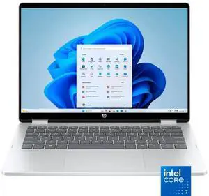 HP - OmniBook 5 Flip 2-in-1 14" 2K Touch-Screen Laptop - Intel Core 7 - 16GB Memory - 512GB SSD - Glacier Silver