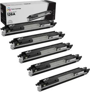LD Products Remanufactured Toner Cartridge Replacement for HP 126A CE310A (Black, 5-Pack)
